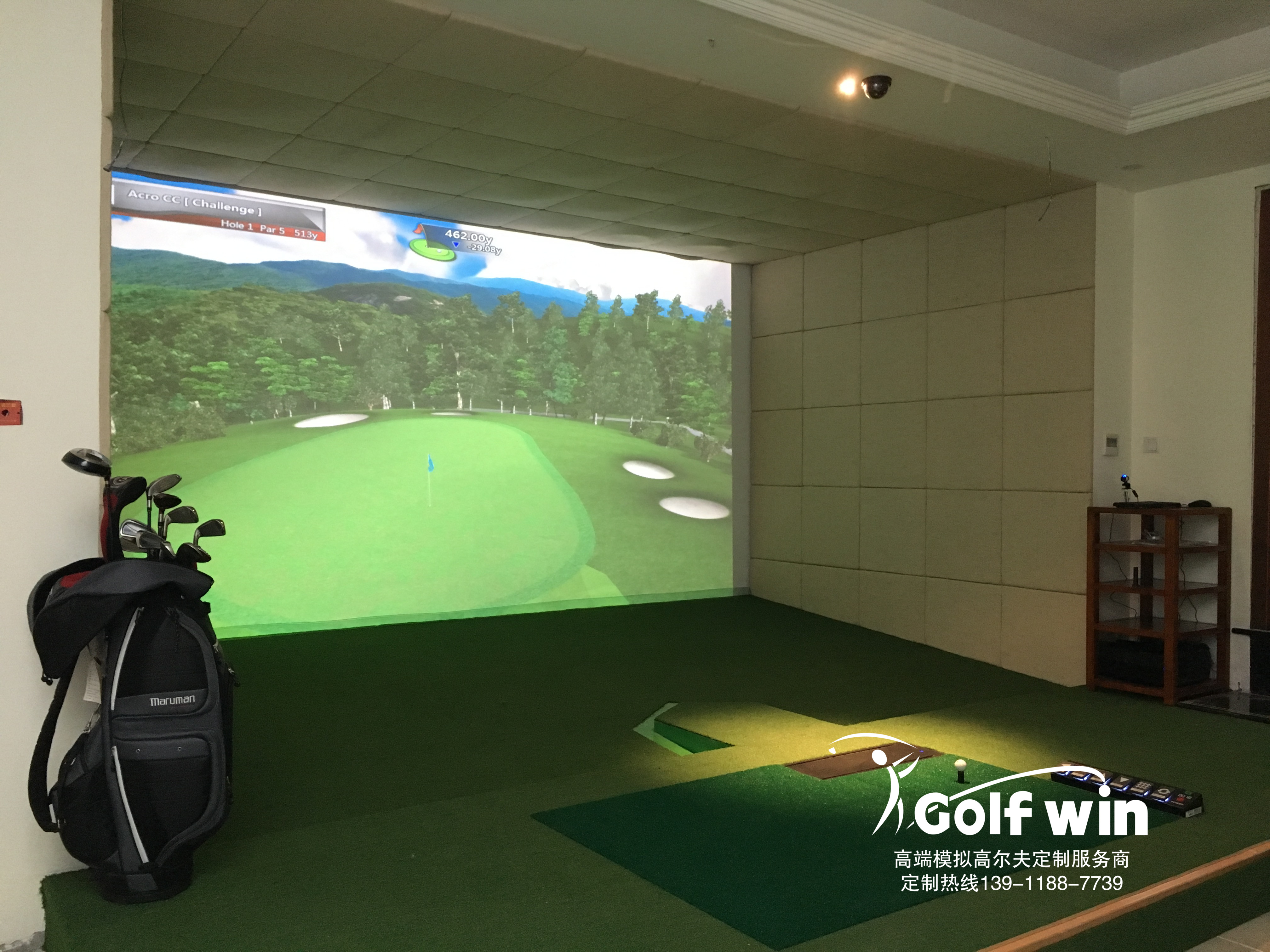 喜報：北京潤澤莊園某別墅室內高爾夫驗收